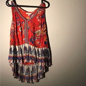 Patrons of Peace, colorful blouse, size L